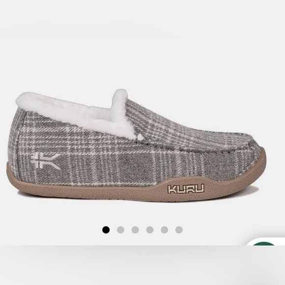 KURU LOFT loafers slipperscolor GrayPlaid-Capuccino size 8 women’s slip on